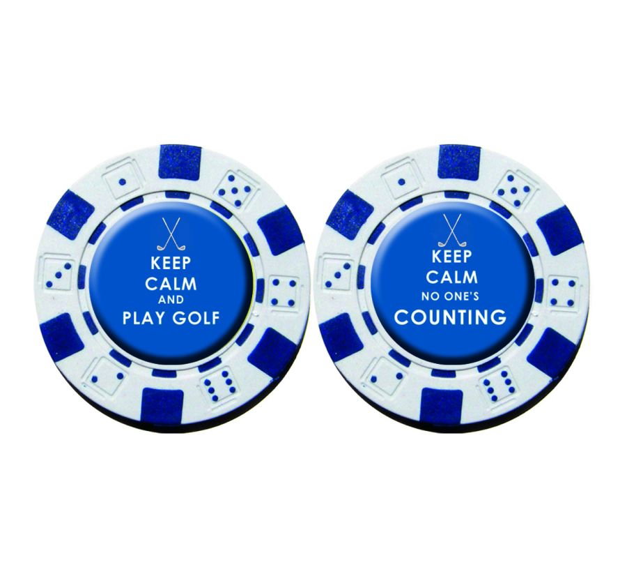 Longridge Keep Calm - Poker Chip Ballmarkers - 2pk