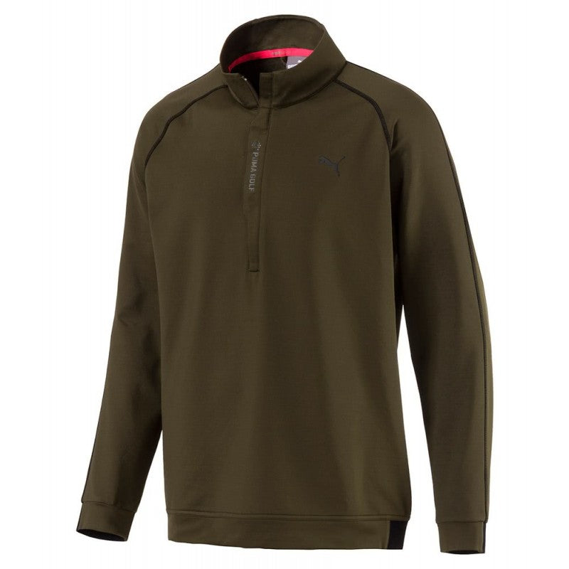 olive 'PWRwarm' 1/4 Zip Golf Mid Layer - MEN /