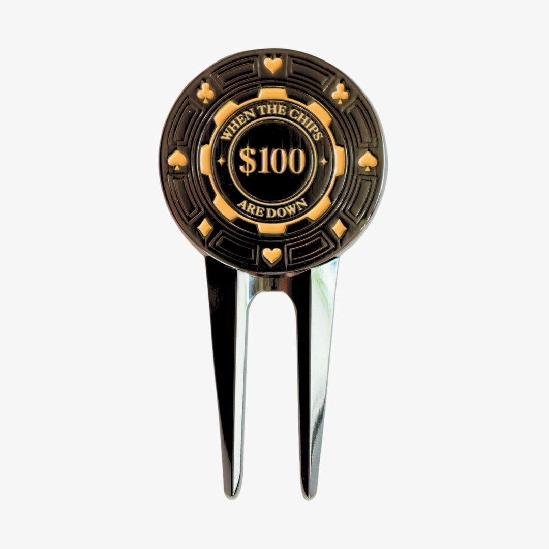 Skins Golf Poker Chip Divot Tool