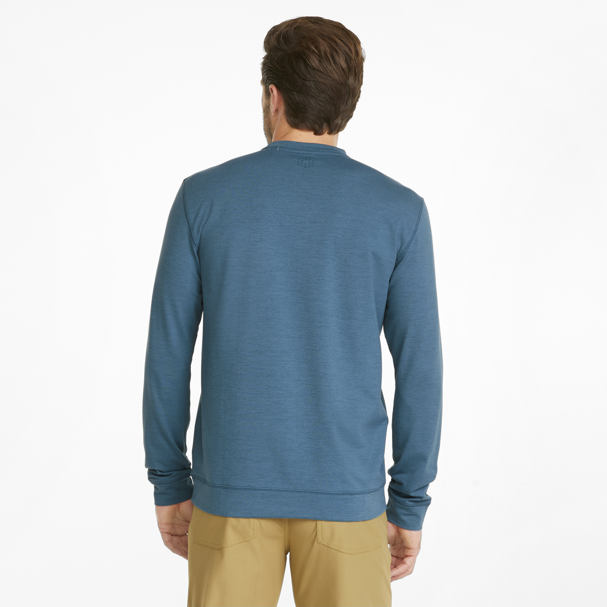 Coral Heather 'Cloudspun' Golf Crewneck