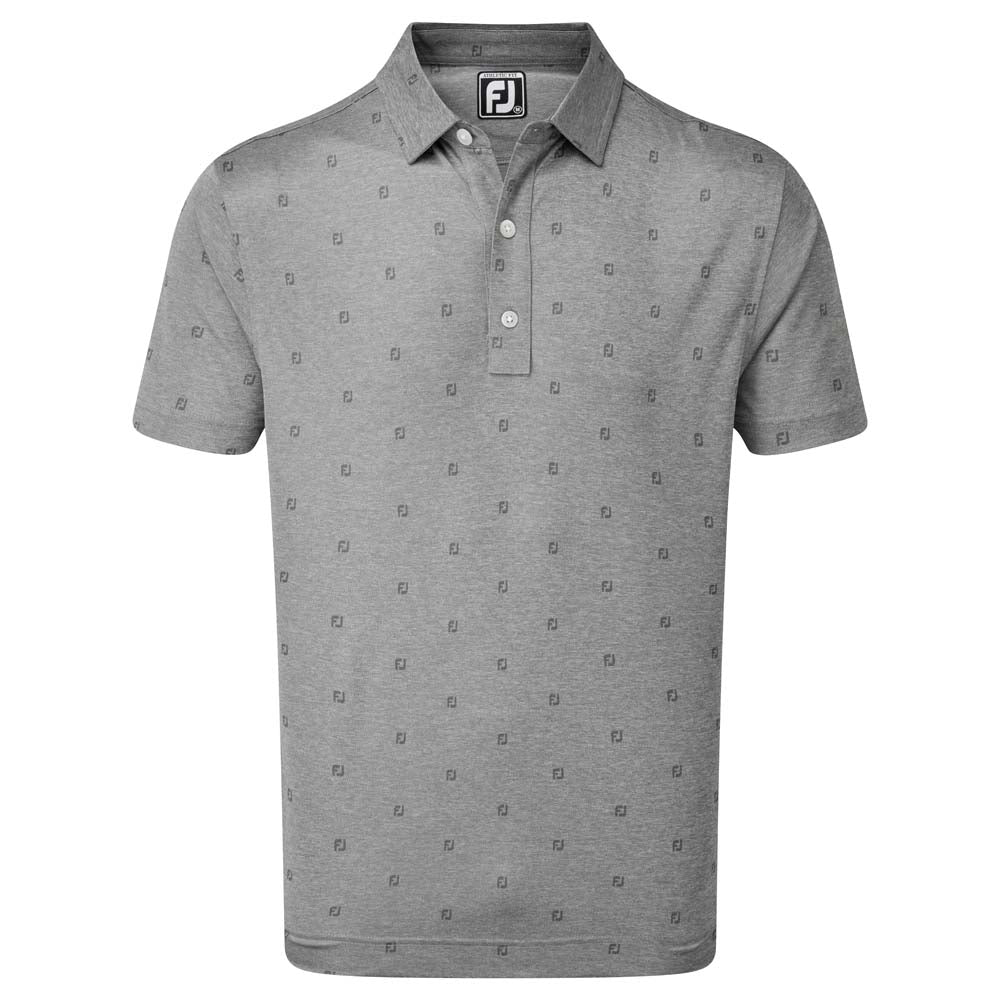Coal Smooth Pique Fj Tonal Print