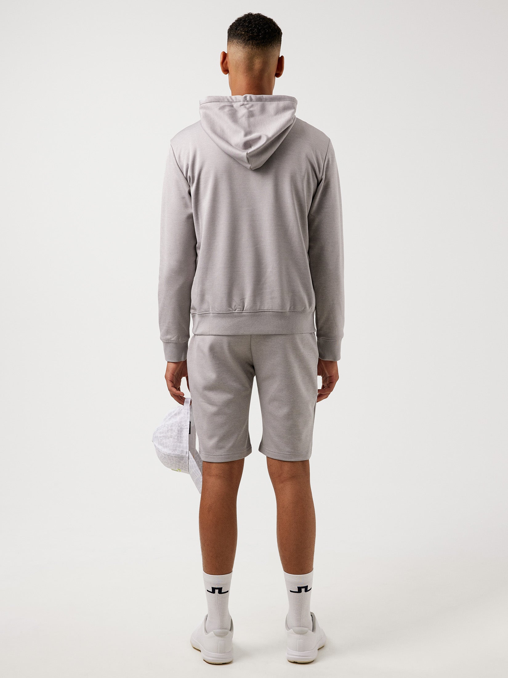 Grey 'Stretch Fleece' Light Hoody