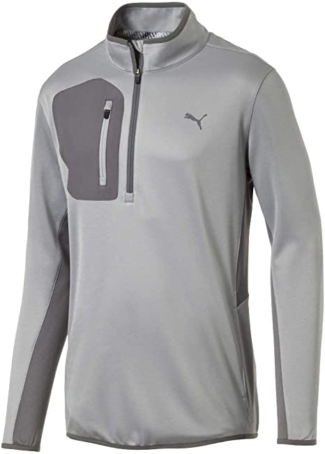 GREY 'TECH' 1/4 ZIP GOLF MID LAYER - MEN /