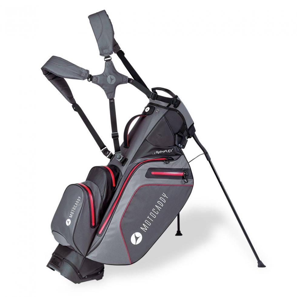 CHARCOAL/RED 'HYDROFLEX' GOLF STAND BAG