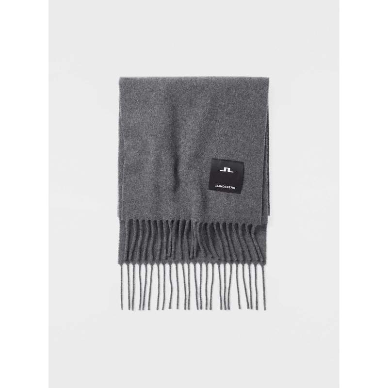 GREY  CHAMP SOLID WOOL SCARF