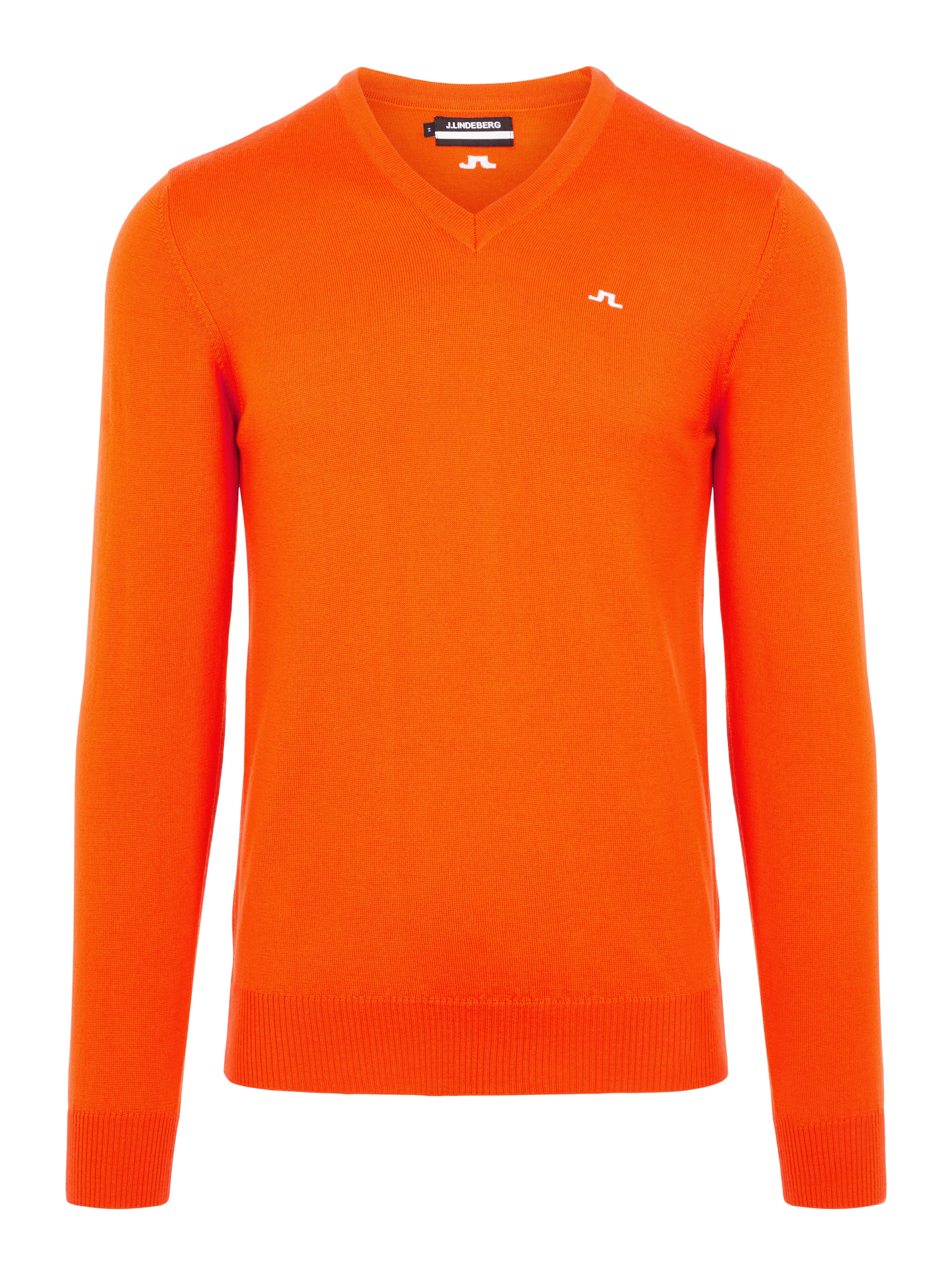 Lava Orange 'Lymann' Tour V-neck Merino Jumper - MEN /