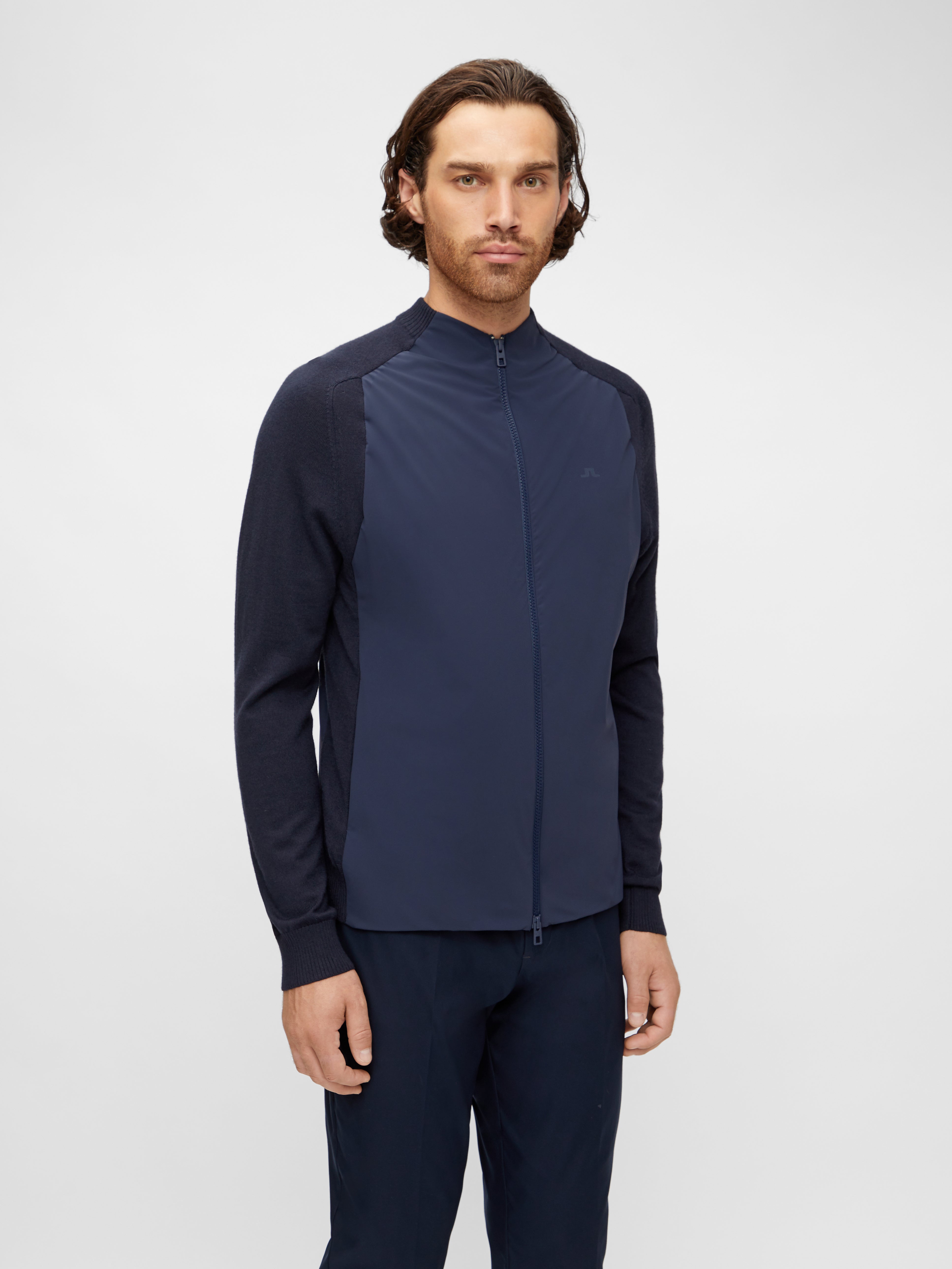 'Knit Hybrid' Collarless Golf Jacket - MEN / AW20