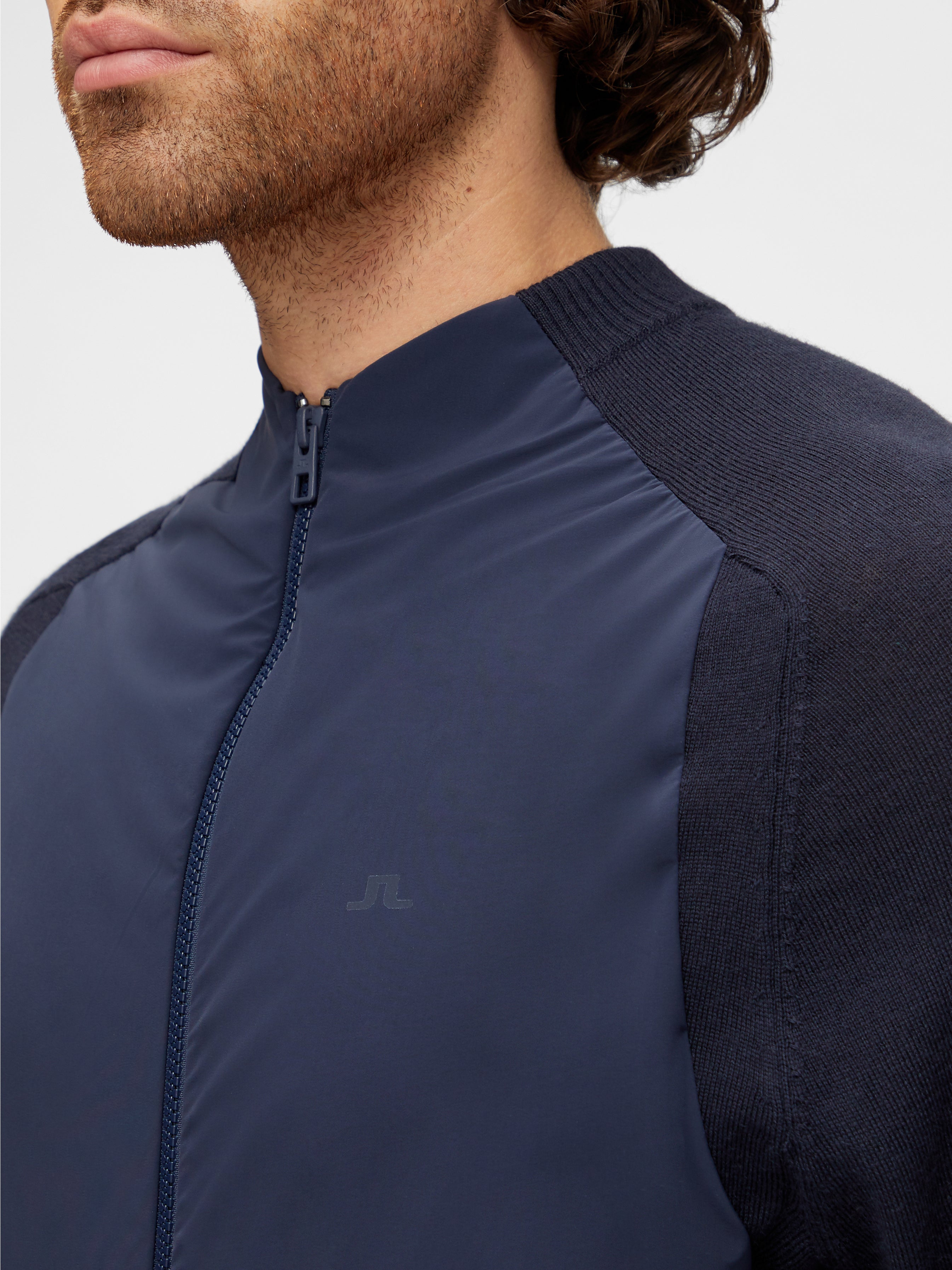 'Knit Hybrid' Collarless Golf Jacket - MEN / AW20