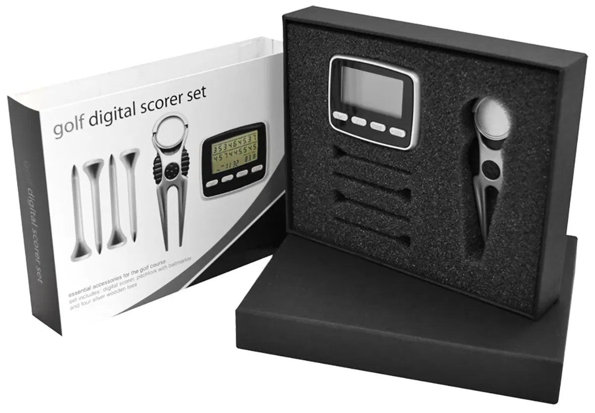 GOLF SCORER, FORK & TEES SET