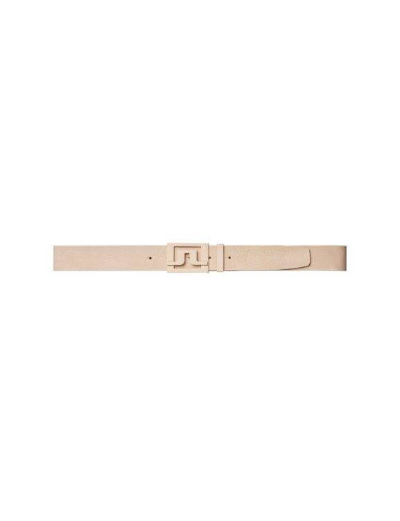 Beige 'SLATER' BRUSHED 100% LEATHER Golf Belt - Made in Italy - MEN /