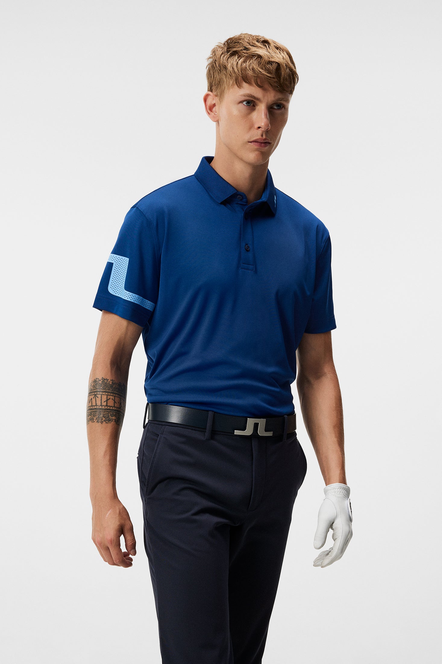 J. Lindeberg Mens Jeff Regular Fit Golf Polo - White L at  Men's  Clothing store