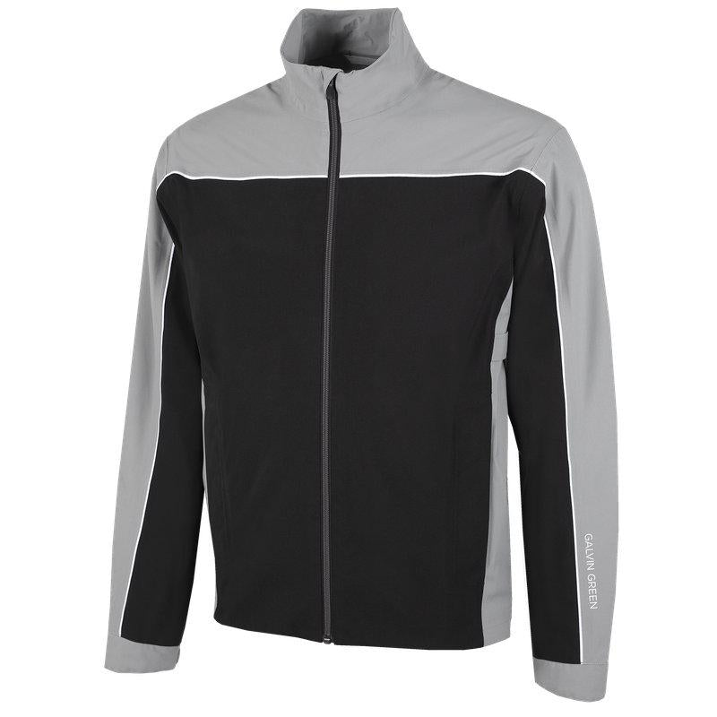Black/Sharskin/White 'ACE' GORE-TEX golf jacket with lining.