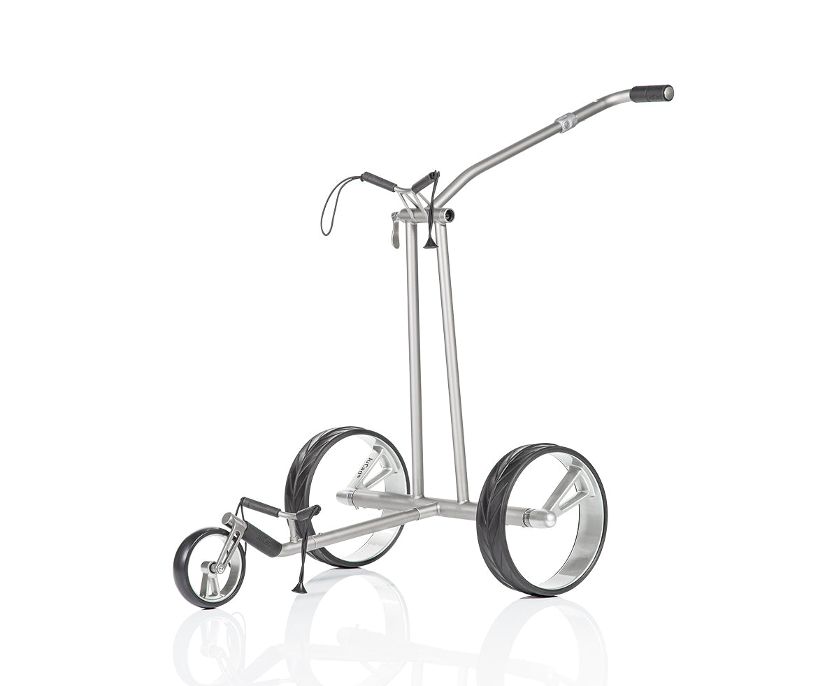 Lightweight 'PHANTOM TITAN 2.0' TITANIUM 3-wheel electric Golf Trolley - CUSTOM / BESPOKE