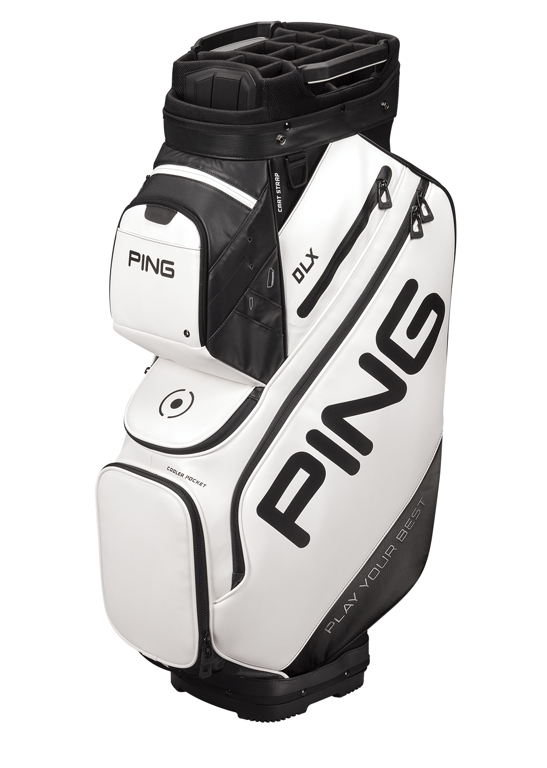 White 'DLX' Golf Cart Bag